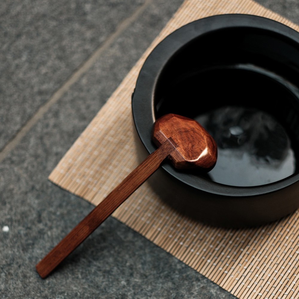 teaktræ 龜甲拉麵勺筷