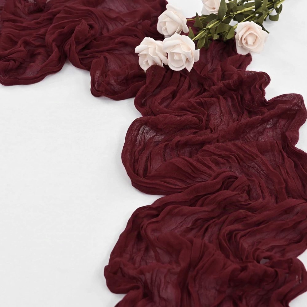 gáza 麻花紗皺布桌旗