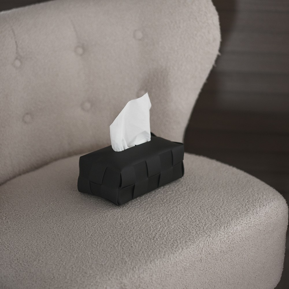 mørk 奶油皮革衛生紙套