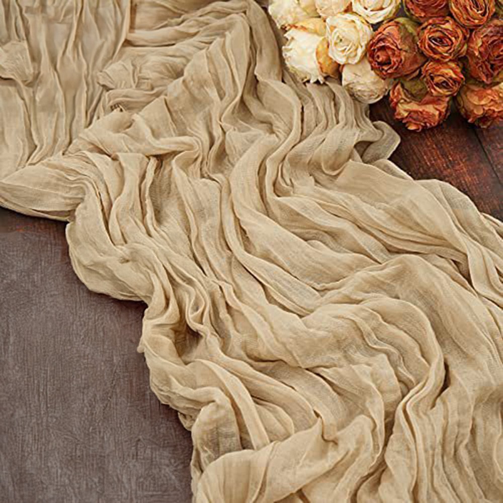 gáza 麻花紗皺布桌旗