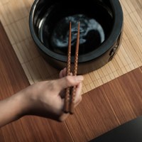 teaktræ 龜甲拉麵勺筷