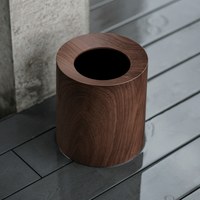 trækorn 胡桃木仿木紋垃圾桶