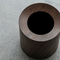 trækorn 胡桃木仿木紋垃圾桶