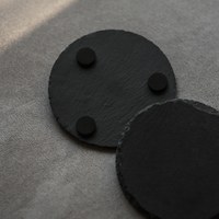 Black 極簡黑板岩杯墊