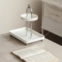 höndla 現代極簡不鏽鋼雙層托盤
