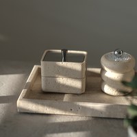 dòng 侘寂洞石雙層收納盒